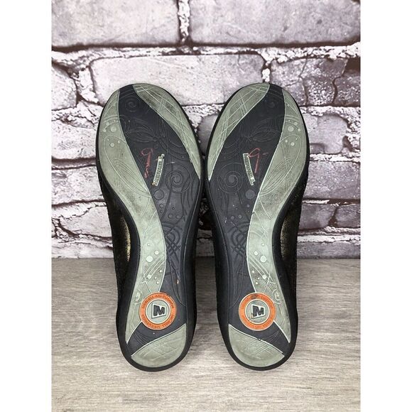 Merrell Arabesque Black Gold Mesh Front Zip Athletic Shoes Women Sz 7M US/37.5EU - Picture 5 of 16